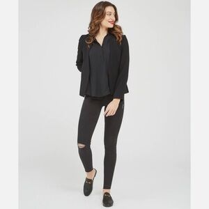 SPANX ANKLE SKINNY Distressed Black pull-on Jeans Jegging Size S NWT NEW $128